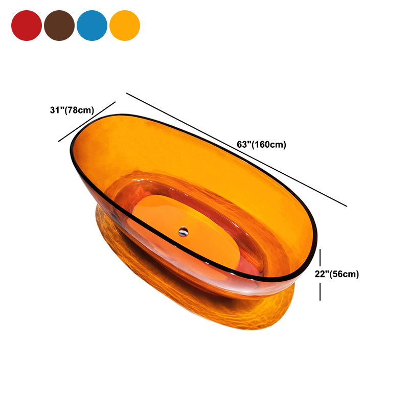 Modern Soaking Freestanding Tub Colorful Oval Bathtub for Home Clearhalo 'Bathroom Remodel & Bathroom Fixtures' 'Bathtubs' 'Home Improvement' 'home_improvement' 'home_improvement_bathtubs' 'Showers & Bathtubs' 1200x1200_145a84be-8e19-49ae-9f7c-407c68c0b00e