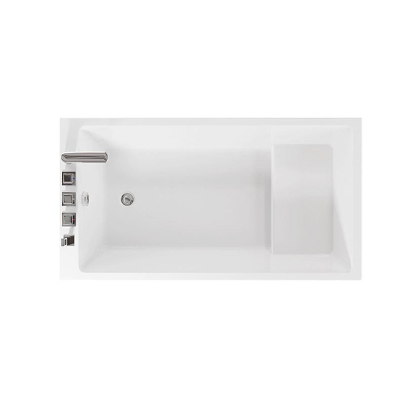 Contemporary Style White Acrylic Tub Rectangular Soaking Tub for Home Clearhalo 'Bathroom Remodel & Bathroom Fixtures' 'Bathtubs' 'Home Improvement' 'home_improvement' 'home_improvement_bathtubs' 'Showers & Bathtubs' 1200x1200_14638504-601a-452a-bc83-059dfbbc388d