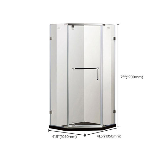 Neo-Angle Clear Shower Enclosure Corner Shower Stall with Header Clearhalo 'Bathroom Remodel & Bathroom Fixtures' 'Home Improvement' 'home_improvement' 'home_improvement_shower_stalls_enclosures' 'Shower Stalls & Enclosures' 'shower_stalls_enclosures' 'Showers & Bathtubs' 1200x1200_147dff56-dffa-4a5b-8219-2b53f8212d6a