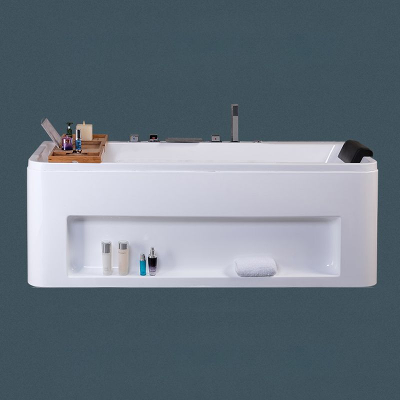 Freestanding Rectangular Bathtub Modern Acrylic Center-Front Drain Placement Tub Clearhalo 'Bathroom Remodel & Bathroom Fixtures' 'Bathtubs' 'Home Improvement' 'home_improvement' 'home_improvement_bathtubs' 'Showers & Bathtubs' 1200x1200_1495828e-8213-4257-aa14-ca1ee890a7aa