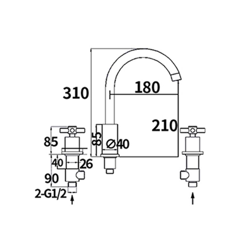 Traditional Style Roman Tub Faucet Copper Deck-Mount Roman Tub Faucet Clearhalo 'Bathroom Remodel & Bathroom Fixtures' 'Bathtub Faucets' 'bathtub_faucets' 'Home Improvement' 'home_improvement' 'home_improvement_bathtub_faucets' 1200x1200_14b278d0-965b-4825-a60a-c9ac0448bab6