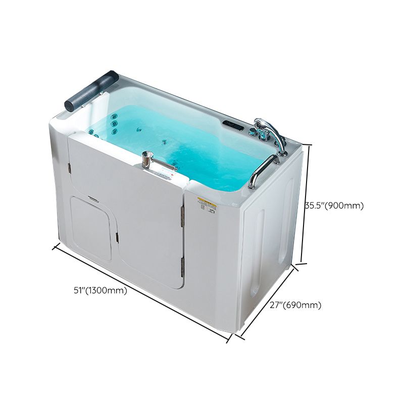 Walk-In Soaking/Air/Whirlpool Bathtub Acrylic Rectangle Back to Wall Bathtub Clearhalo 'Bathroom Remodel & Bathroom Fixtures' 'Bathtubs' 'Home Improvement' 'home_improvement' 'home_improvement_bathtubs' 'Showers & Bathtubs' 1200x1200_14d4c4dd-9f74-478b-96f5-17c8df5850ab