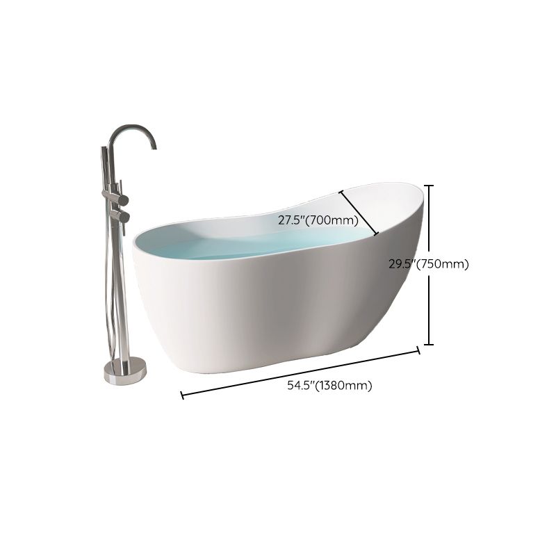 Modern Acrylic White Bathtub Freestanding Soaking Bathtub with Drain Clearhalo 'Bathroom Remodel & Bathroom Fixtures' 'Bathtubs' 'Home Improvement' 'home_improvement' 'home_improvement_bathtubs' 'Showers & Bathtubs' 1200x1200_14d669fd-3758-470f-afed-2d3ea7ebb086