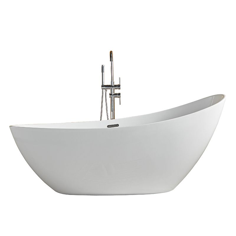 Contemporary Freestanding Soaking Bathtub Oval Slipper Acrylic Bathtub Clearhalo 'Bathroom Remodel & Bathroom Fixtures' 'Bathtubs' 'Home Improvement' 'home_improvement' 'home_improvement_bathtubs' 'Showers & Bathtubs' 1200x1200_14e45c0f-7f03-4694-8bef-c84024c9ea5c