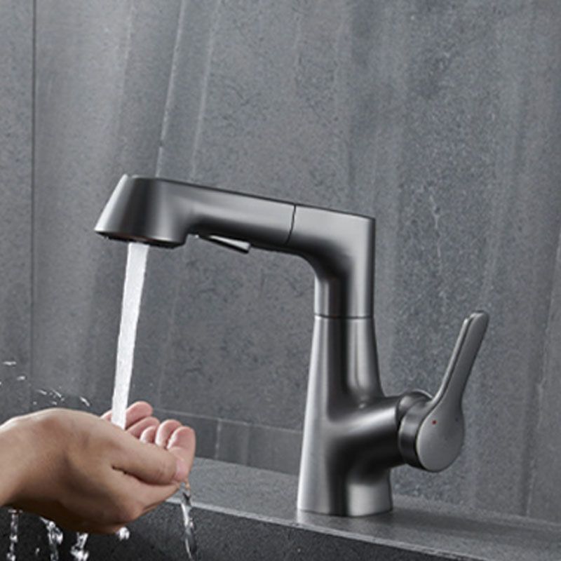 Modern Vessel Sink Faucet Brass Lever Handles Swivel Spout Bathroom Vessel Faucet Clearhalo 'bathroom_sink_faucets' 'Conjuntos de Torneiras de Lavatório e Banheiro' 'home_improvement' 'home_improvement_bathroom_sink_faucets' 'Mobiliário Doméstico' 'Página inicial' 'Renovação e equipamento de casa de banho' 'Torneira para lavatório de banheiro' 1200x1200_14e6c386-fa2c-4e6c-91d7-259839a46f58