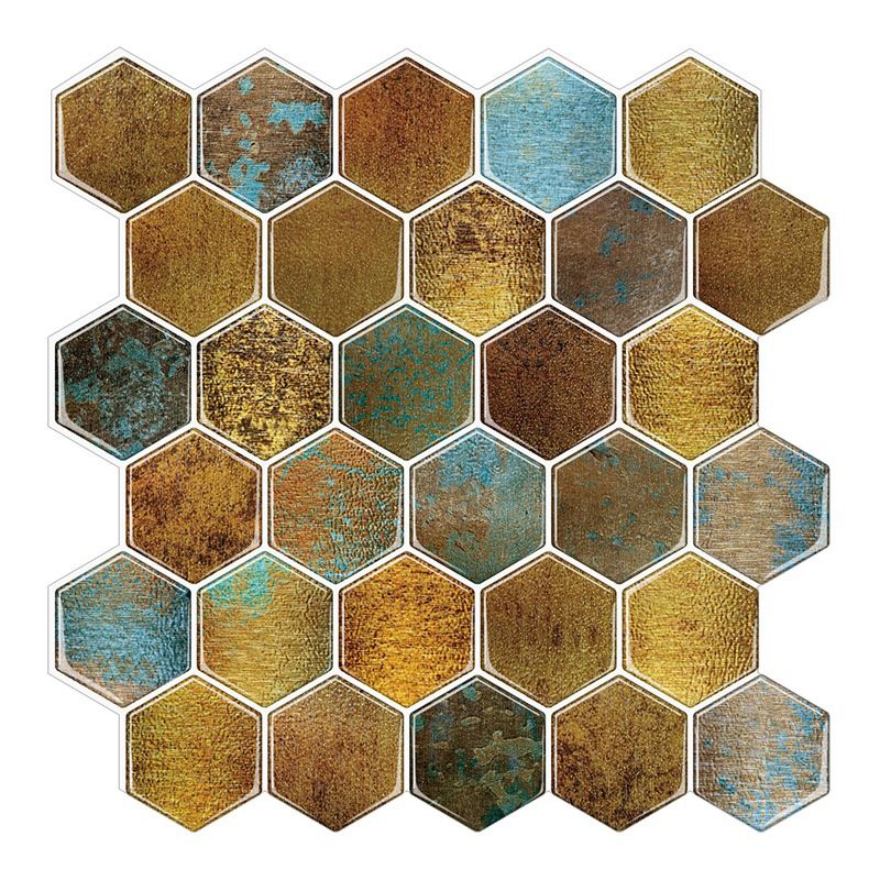 Tile-Peel & Stick Plastic Waterproof Hexagonal Tile-Peel & Stick for Shower Clearhalo 'Flooring 'Home Improvement' 'home_improvement' 'home_improvement_peel_stick_blacksplash' 'Peel & Stick Backsplash Tile' 'peel_stick_blacksplash' 'Walls & Ceilings' Walls and Ceiling' 1200x1200_14efbabe-47a0-4563-a5fa-89b325a0a2c2