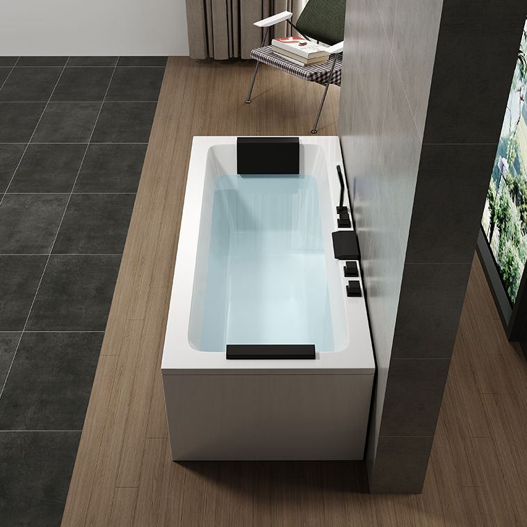 Back to Wall Soaking Antique Finish Bath Rectangular Modern Bath Tub Clearhalo 'Bathroom Remodel & Bathroom Fixtures' 'Bathtubs' 'Home Improvement' 'home_improvement' 'home_improvement_bathtubs' 'Showers & Bathtubs' 1200x1200_151c8206-1c12-4c31-a254-4f85f6f6771f