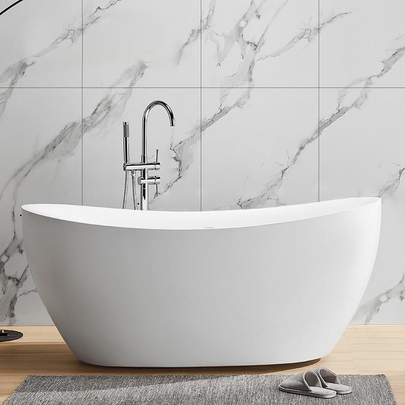 Modern Oval Freestanding Bathtub Acrylic Soaking White Center Bath Clearhalo 'Bathroom Remodel & Bathroom Fixtures' 'Bathtubs' 'Home Improvement' 'home_improvement' 'home_improvement_bathtubs' 'Showers & Bathtubs' 1200x1200_152f159d-a999-46d4-8152-0fb58cceea0d