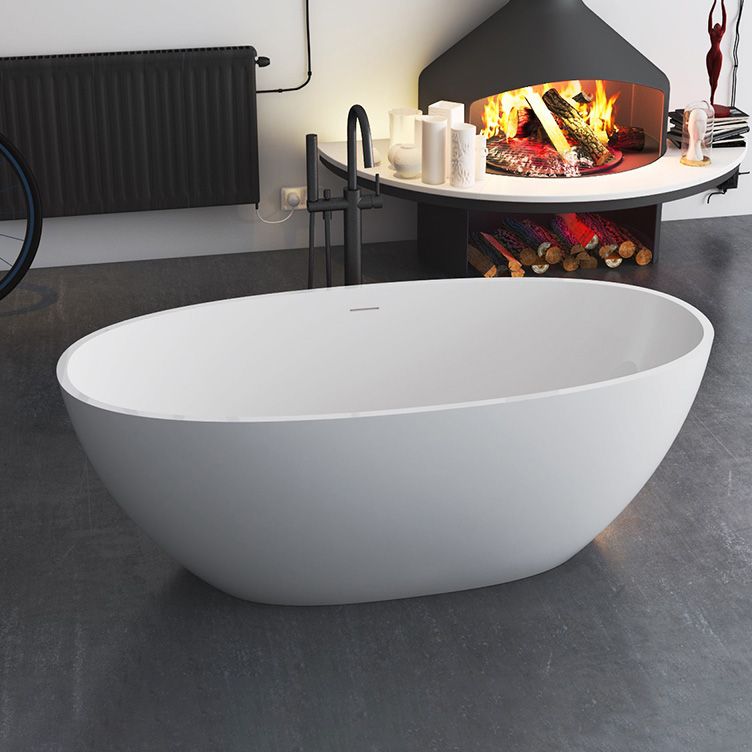 Antique Finish Oval Soaking Bathtub Stand Alone Modern Bath Tub Clearhalo 'Bathroom Remodel & Bathroom Fixtures' 'Bathtubs' 'Home Improvement' 'home_improvement' 'home_improvement_bathtubs' 'Showers & Bathtubs' 1200x1200_15aaf00d-4a49-4c14-973a-d04b69bdec50