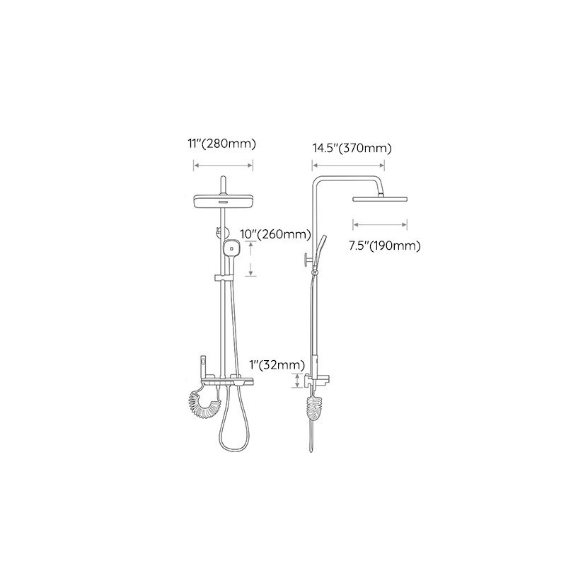 Grey Shower Set Shower Arm Wall Mounted Adjustable Spray Pattern Shower Hose Shower Set Clearhalo 'Bathroom Remodel & Bathroom Fixtures' 'Home Improvement' 'home_improvement' 'home_improvement_shower_faucets' 'Shower Faucets & Systems' 'shower_faucets' 'Showers & Bathtubs Plumbing' 'Showers & Bathtubs' 1200x1200_15c9f3ce-9eac-444a-ba90-60af11438e0d