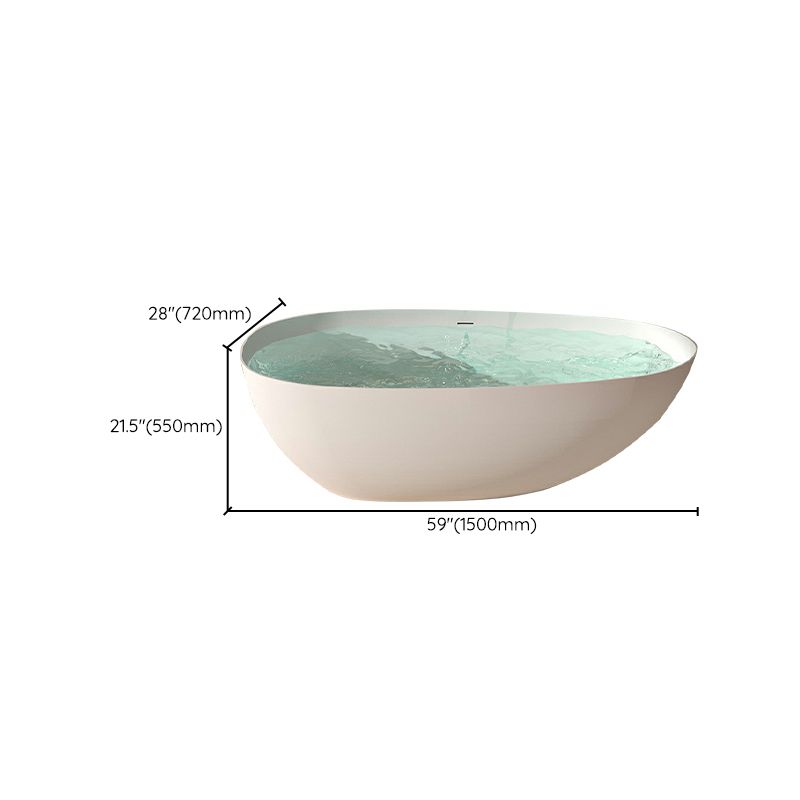 Modern Style Freestanding Soaking Bathtub Stone Bathroom Bathtub in White Clearhalo 'Bathroom Remodel & Bathroom Fixtures' 'Bathtubs' 'Home Improvement' 'home_improvement' 'home_improvement_bathtubs' 'Showers & Bathtubs' 1200x1200_15d453f3-b9ca-4ccf-b5ab-abdefb21db16