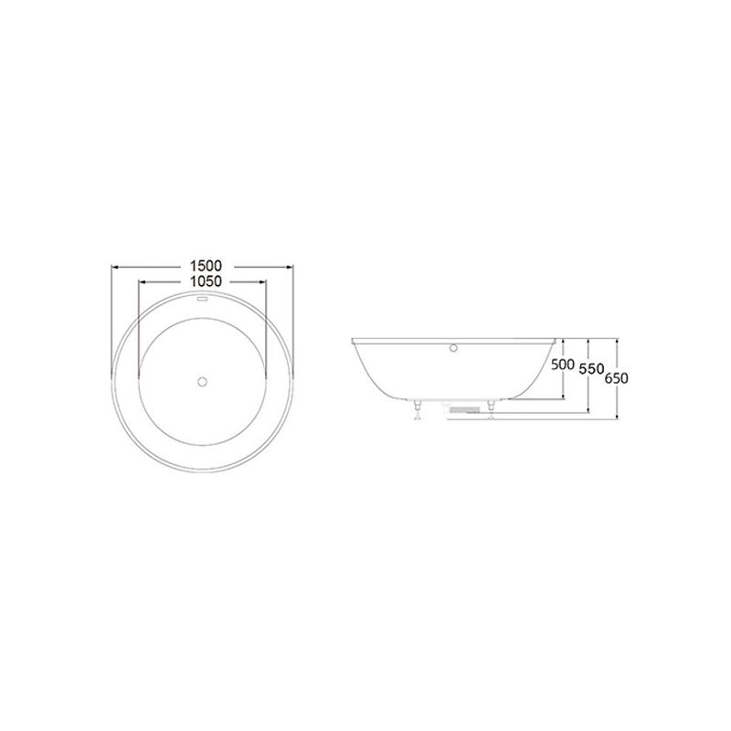 Modern Round Acrylic Embedded Bathtub with Drain Bath Tub and Massage Device Clearhalo 'Bathroom Remodel & Bathroom Fixtures' 'Bathtubs' 'Home Improvement' 'home_improvement' 'home_improvement_bathtubs' 'Showers & Bathtubs' 1200x1200_15f60a22-0fe9-4486-80a5-15dfeb714998