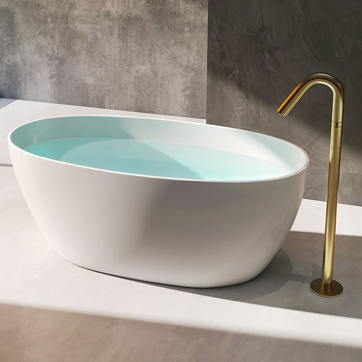 Modern Style Freestanding Bathtub Single Oval Acrylic Bathtub for Bathroom Clearhalo 'Bathroom Remodel & Bathroom Fixtures' 'Bathtubs' 'Home Improvement' 'home_improvement' 'home_improvement_bathtubs' 'Showers & Bathtubs' 1200x1200_16143e67-efe9-4a18-a6c9-3d4f0a9ef2b6