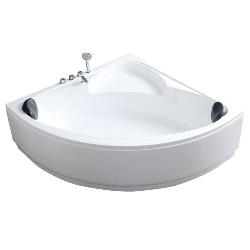 Acrylic Soaking Bathtub Antique Finish Back to Wall Corner Bath Tub Clearhalo 'Bathroom Remodel & Bathroom Fixtures' 'Bathtubs' 'Home Improvement' 'home_improvement' 'home_improvement_bathtubs' 'Showers & Bathtubs' 1200x1200_1618b548-cd34-4ec2-b4ed-2879559ced3e