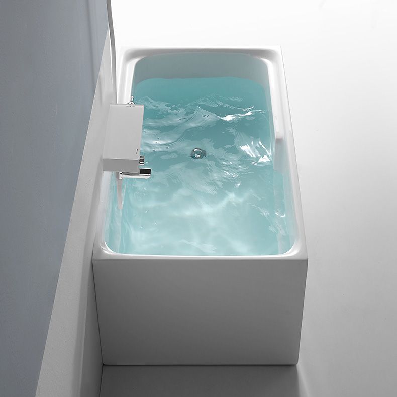 White Acrylic Soaking Bathtub Bathroom Rectangular Modern Bath Tub Clearhalo 'Bathroom Remodel & Bathroom Fixtures' 'Bathtubs' 'Home Improvement' 'home_improvement' 'home_improvement_bathtubs' 'Showers & Bathtubs' 1200x1200_163ff6e3-75c6-4e0a-bf2d-8c2b06cae3b3