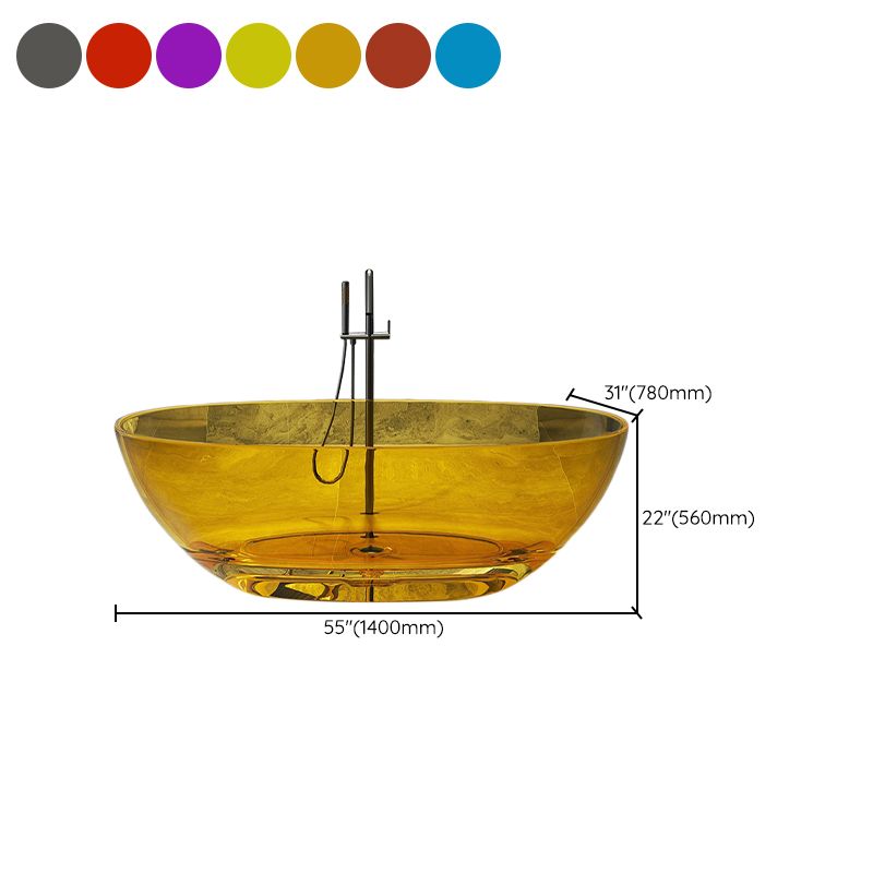 Antique Finish Soaking Bathtub Stand Alone Modern Oval Bath Tub Clearhalo 'Bathroom Remodel & Bathroom Fixtures' 'Bathtubs' 'Home Improvement' 'home_improvement' 'home_improvement_bathtubs' 'Showers & Bathtubs' 1200x1200_1651cc29-737f-47b5-99fe-8dabbe8ce5cd