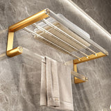 Modern Golden Bathroom Accessory As Individual Or As a Set with Bath Shelf Clearhalo 'Bathroom Hardware Sets' 'Bathroom Hardware' 'Bathroom Remodel & Bathroom Fixtures' 'bathroom_hardware_sets' 'Home Improvement' 'home_improvement' 'home_improvement_bathroom_hardware_sets' 1200x1200_16543133-d38b-4f85-b63e-156c10fe4d9f