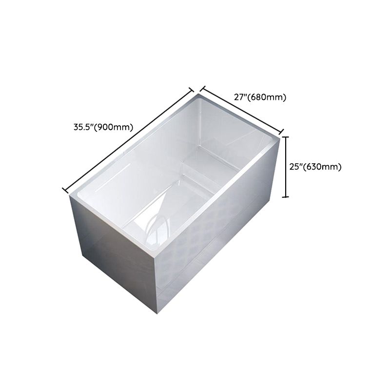 Acrylic Back to Wall Bathtub Stand Alone Modern Soaking Bath Clearhalo 'Bathroom Remodel & Bathroom Fixtures' 'Bathtubs' 'Home Improvement' 'home_improvement' 'home_improvement_bathtubs' 'Showers & Bathtubs' 1200x1200_1691f7d9-71a3-4ec9-b54d-4f033059a095