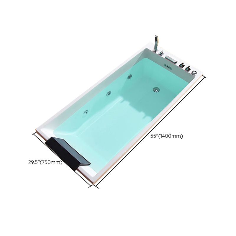 Modern Embedded Bathtub Acrylic Bath Tub with Drain and Massage Device Clearhalo 'Bathroom Remodel & Bathroom Fixtures' 'Bathtubs' 'Home Improvement' 'home_improvement' 'home_improvement_bathtubs' 'Showers & Bathtubs' 1200x1200_169f719f-5bbd-4e20-a17d-531748594254