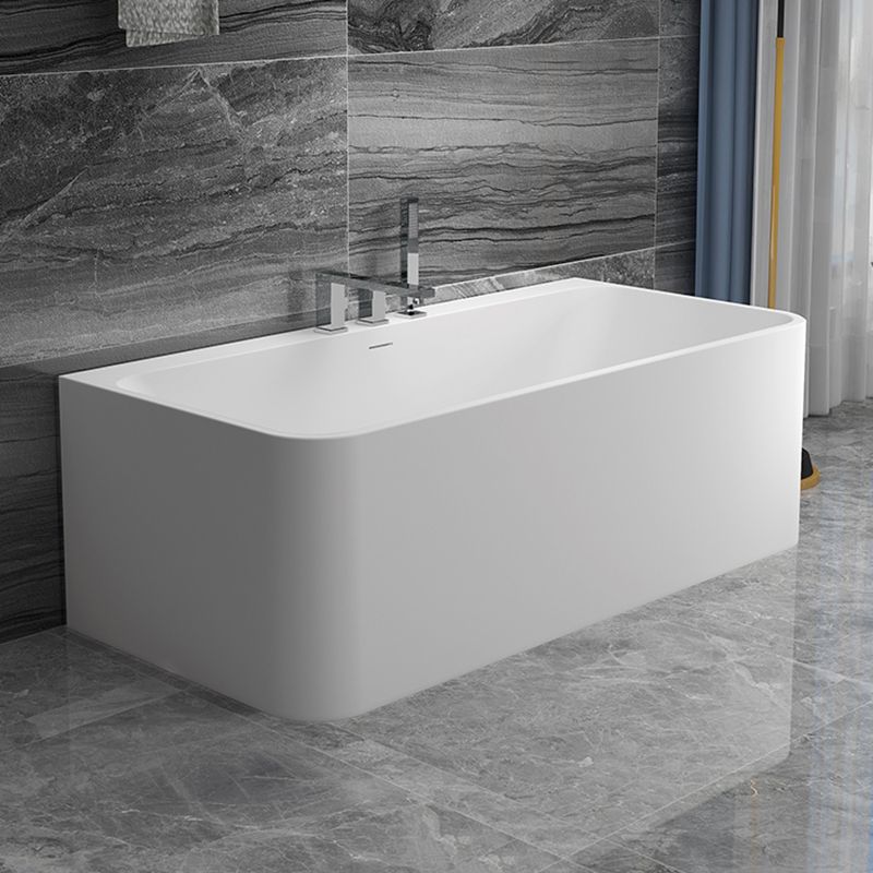 Stone Rectangular Soaking Bathtub Antique Finish Back to Wall Bath Tub Clearhalo 'Bathroom Remodel & Bathroom Fixtures' 'Bathtubs' 'Home Improvement' 'home_improvement' 'home_improvement_bathtubs' 'Showers & Bathtubs' 1200x1200_16bac360-d3f1-4f99-8068-35552c9f7346