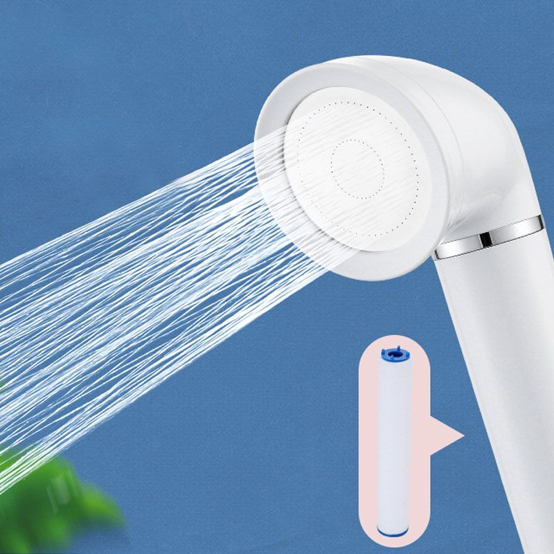 White Round Shower Head Plastic Supercharged Handheld Shower Head Clearhalo 'Bathroom Remodel & Bathroom Fixtures' 'Home Improvement' 'home_improvement' 'home_improvement_shower_heads' 'Shower Heads' 'shower_heads' 'Showers & Bathtubs Plumbing' 'Showers & Bathtubs' 1200x1200_16c59ae6-46e6-453f-bb79-2cd5699b41da