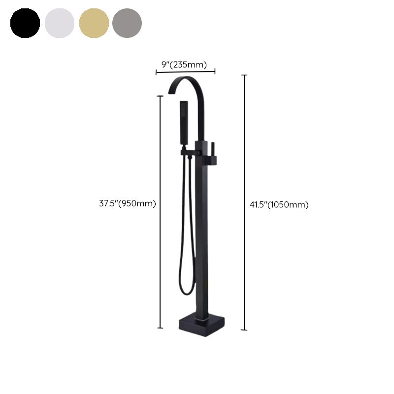 Floor Mounted Metal Freestanding Tub Filler Rotatable Freestanding Bathtub Faucet Clearhalo 'Bathroom Remodel & Bathroom Fixtures' 'Bathtub Faucets' 'bathtub_faucets' 'Home Improvement' 'home_improvement' 'home_improvement_bathtub_faucets' 1200x1200_16c8a5e0-5eca-410c-93bc-94335737b69c