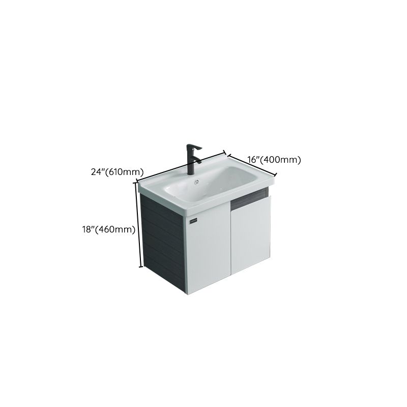 Single Sink Rectangular Bathroom Vanity Modern White Metal Frame Vanity Set Clearhalo 'Bathroom Remodel & Bathroom Fixtures' 'Bathroom Vanities' 'bathroom_vanities' 'Home Improvement' 'home_improvement' 'home_improvement_bathroom_vanities' 1200x1200_16cad100-ba0e-4df9-a455-da3bb29194ff