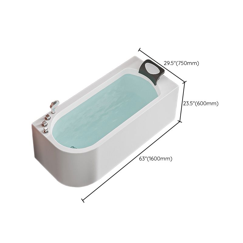 Acrylic Soaking Bathtub Antique Finish Rectangular Back to Wall Bath Tub Clearhalo 'Bathroom Remodel & Bathroom Fixtures' 'Bathtubs' 'Home Improvement' 'home_improvement' 'home_improvement_bathtubs' 'Showers & Bathtubs' 1200x1200_16daa16b-76f1-4734-84e8-2e375794549c