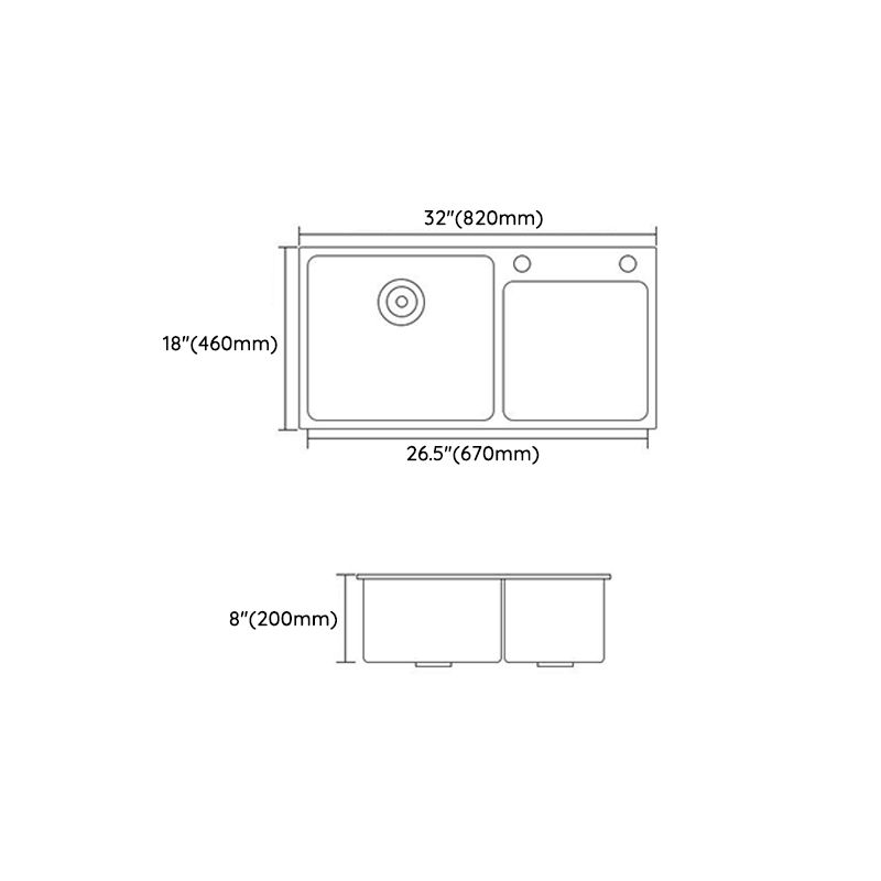 Modern Style Kitchen Sink Quartz Soundproof Kitchen Double Sink with Drain Assembly Clearhalo 'Home Improvement' 'home_improvement' 'home_improvement_kitchen_sinks' 'Kitchen Remodel & Kitchen Fixtures' 'Kitchen Sinks & Faucet Components' 'Kitchen Sinks' 'kitchen_sinks' 1200x1200_16dd004e-661a-4575-b364-c46b6eb1c97c