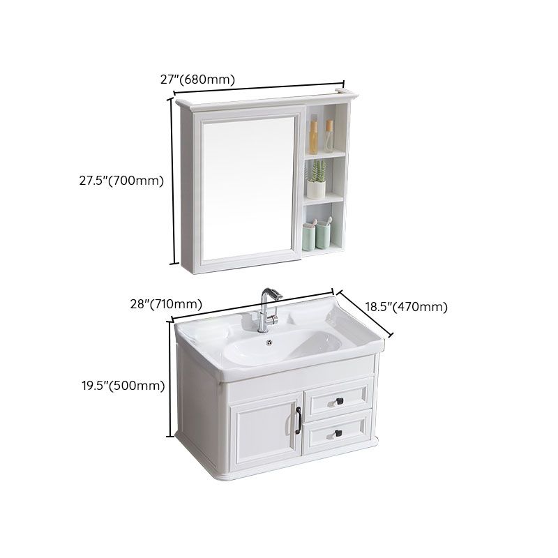 Wall Mount Mirror Included Sink Vanity with Sink for Bathroom Clearhalo 'Bathroom Remodel & Bathroom Fixtures' 'Bathroom Vanities' 'bathroom_vanities' 'Home Improvement' 'home_improvement' 'home_improvement_bathroom_vanities' 1200x1200_16e87bbe-582a-45e9-b77f-8dbe86fe367c