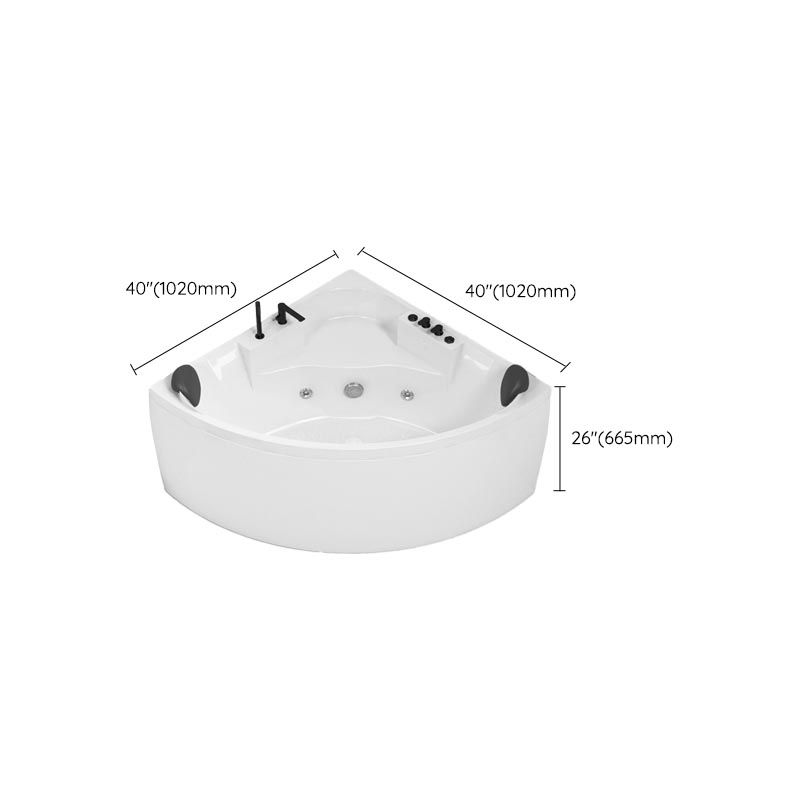 Modern Corner White Acrylic Bathtub Back to Wall with Drain and Massage Device Bath Tub Clearhalo 'Bathroom Remodel & Bathroom Fixtures' 'Bathtubs' 'Home Improvement' 'home_improvement' 'home_improvement_bathtubs' 'Showers & Bathtubs' 1200x1200_16ed286e-00d6-4aaa-947e-9a462d8e3725