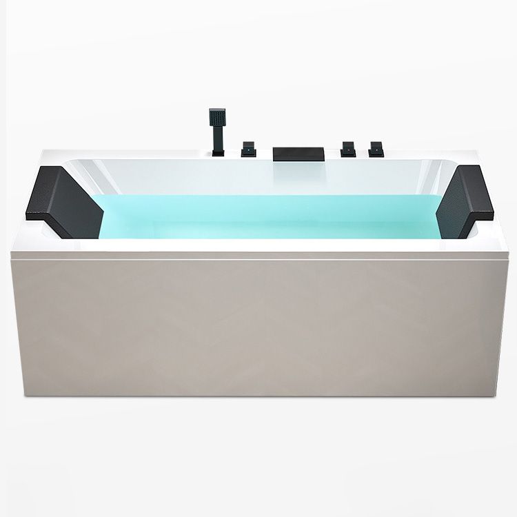 Stand Alone White Bath Acrylic Rectangular Modern Soaking Bathtub Clearhalo 'Bathroom Remodel & Bathroom Fixtures' 'Bathtubs' 'Home Improvement' 'home_improvement' 'home_improvement_bathtubs' 'Showers & Bathtubs' 1200x1200_1714205a-113c-4730-820d-ac52d7983042