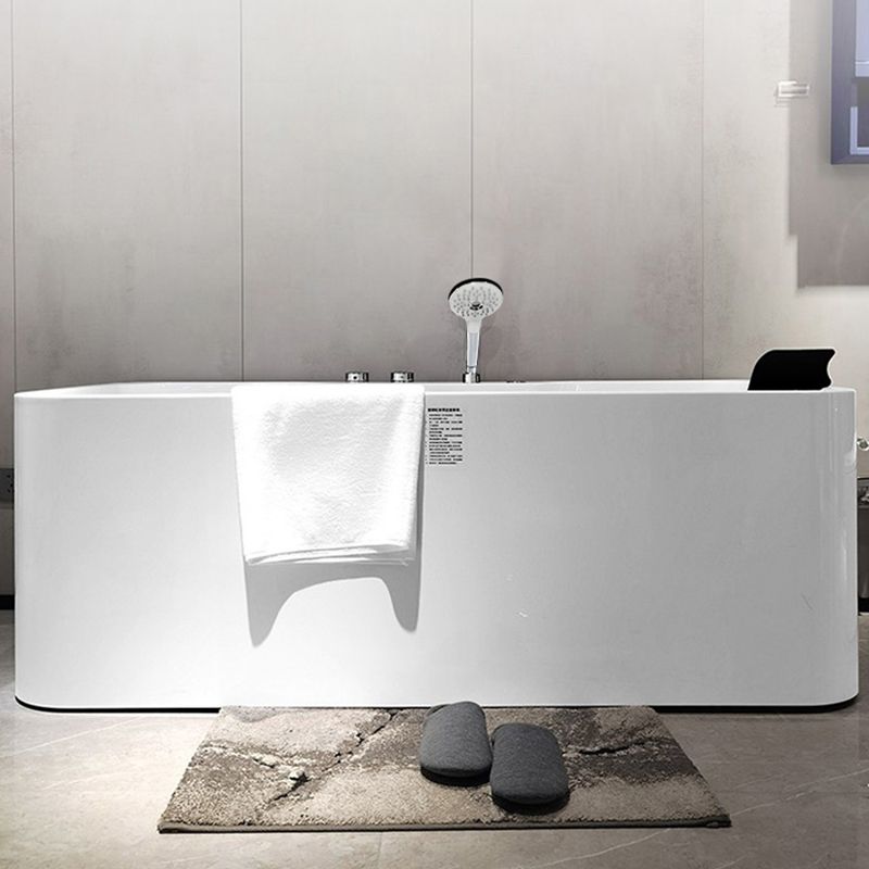 Acrylic Rectangular Tub Freestanding Soaking Bath , 31.5-inch Wide Clearhalo 'Bathroom Remodel & Bathroom Fixtures' 'Bathtubs' 'Home Improvement' 'home_improvement' 'home_improvement_bathtubs' 'Showers & Bathtubs' 1200x1200_17182ffb-acf2-4c5f-b722-f0c1650a7d58