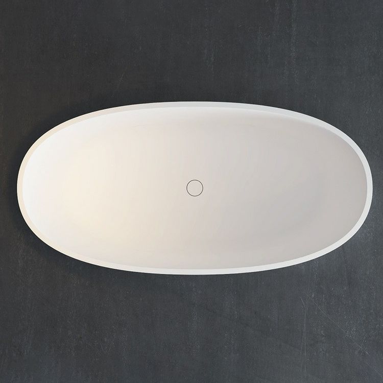 Oval Stone Soaking Bathtub Antique Finish Freestanding Bath Tub Clearhalo 'Bathroom Remodel & Bathroom Fixtures' 'Bathtubs' 'Home Improvement' 'home_improvement' 'home_improvement_bathtubs' 'Showers & Bathtubs' 1200x1200_172f1b48-b028-4e3d-9297-30656c7a1f3a