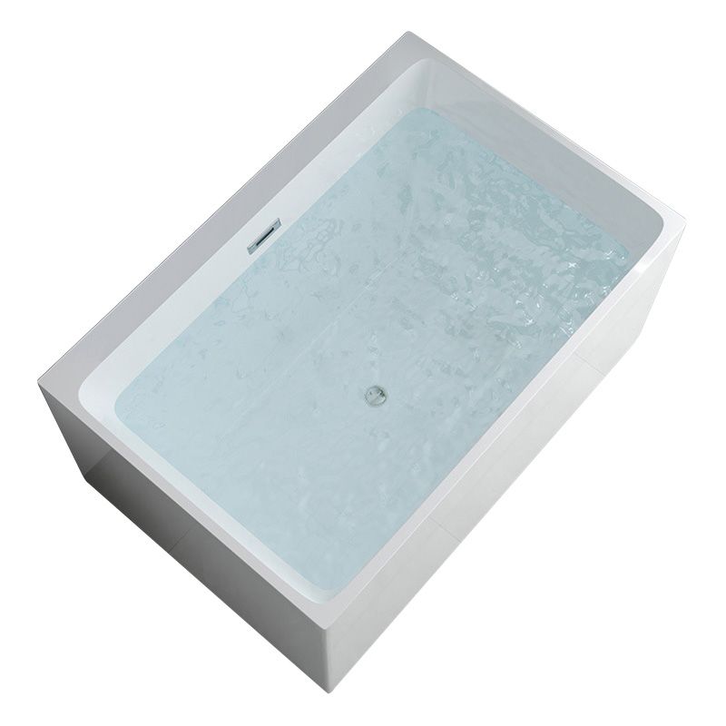 Acrylic Soaking Modern Bathtub Antique Finish Rectangular Bath Tub Clearhalo 'Bathroom Remodel & Bathroom Fixtures' 'Bathtubs' 'Home Improvement' 'home_improvement' 'home_improvement_bathtubs' 'Showers & Bathtubs' 1200x1200_177f6370-939c-4d0a-9950-299d9eaea5cc