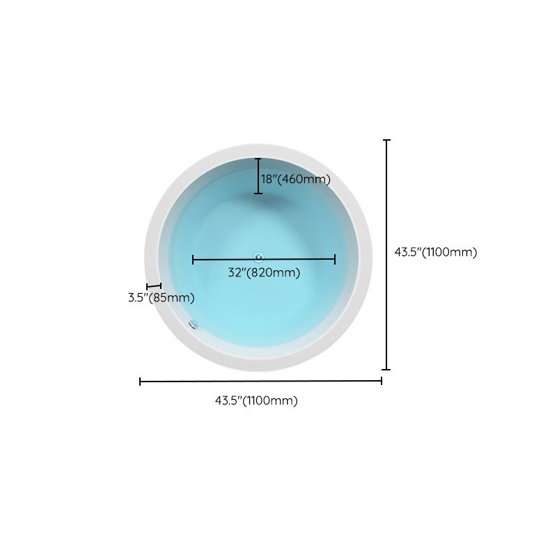 Modern Round White Acrylic Bathtub Embedded Bathtub with Drain and Massage Device Clearhalo 'Bathroom Remodel & Bathroom Fixtures' 'Bathtubs' 'Home Improvement' 'home_improvement' 'home_improvement_bathtubs' 'Showers & Bathtubs' 1200x1200_17c1f11b-e7e0-44cc-937f-0a61325fd90c