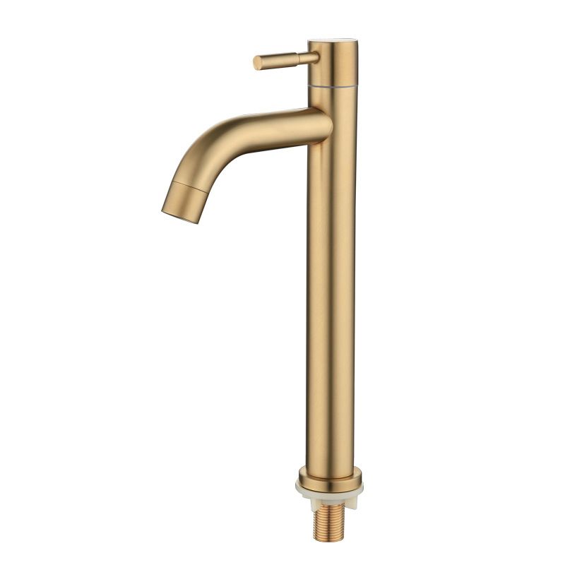Circular Single Handle Bathroom Faucet Single Hole Vessel Sink Faucet in Brush Gold Clearhalo 'Bathroom Remodel & Bathroom Fixtures' 'Bathroom Sink Faucets' 'Bathroom Sinks & Faucet Components' 'bathroom_sink_faucets' 'Home Improvement' 'home_improvement' 'home_improvement_bathroom_sink_faucets' 1200x1200_17f00c65-d1bb-4bc8-8a4a-ccdbd1627874