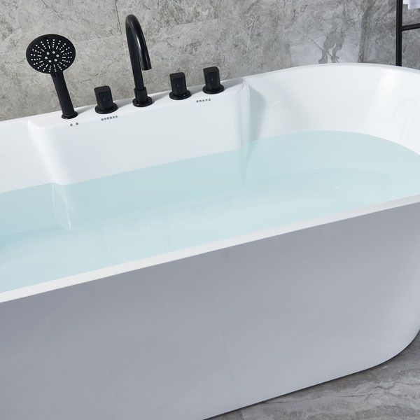 White Oval Bath Tub for Bathroom Soaking Stand Alone Tub with Drain Clearhalo 'Bathroom Remodel & Bathroom Fixtures' 'Bathtubs' 'Home Improvement' 'home_improvement' 'home_improvement_bathtubs' 'Showers & Bathtubs' 1200x1200_17fadf51-c7e4-4a41-82a1-b60d7196e726