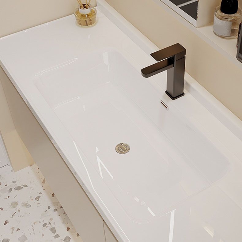 Modern White Wall Mounted Standard Wood Open Console with Sink Set Clearhalo 'Bathroom Remodel & Bathroom Fixtures' 'Bathroom Vanities' 'bathroom_vanities' 'Home Improvement' 'home_improvement' 'home_improvement_bathroom_vanities' 1200x1200_18162b03-1d4a-410d-b38d-41cbd211f5b3