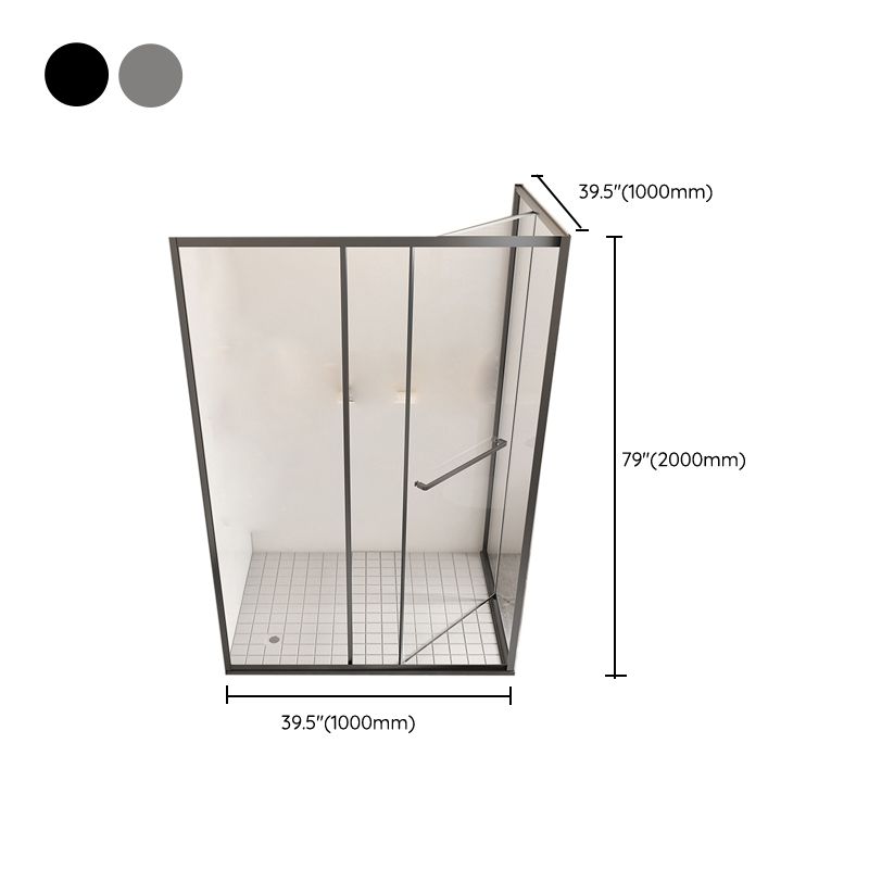 Rectangular Full Frame Shower Enclosure Tempered Glass Shower Enclosure Clearhalo 'Bathroom Remodel & Bathroom Fixtures' 'Home Improvement' 'home_improvement' 'home_improvement_shower_stalls_enclosures' 'Shower Stalls & Enclosures' 'shower_stalls_enclosures' 'Showers & Bathtubs' 1200x1200_183e1fe3-15eb-4fe6-aa25-77d13b258256