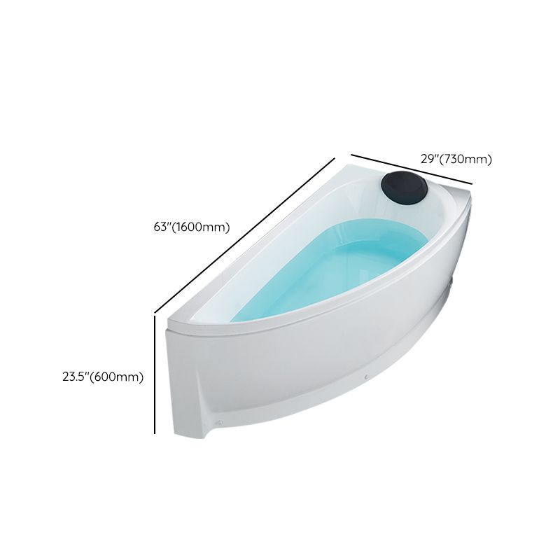 White Drop-in Bathtub Contemporary Corner Back to Wall Acrylic Bathtub Clearhalo 'Bathroom Remodel & Bathroom Fixtures' 'Bathtubs' 'Home Improvement' 'home_improvement' 'home_improvement_bathtubs' 'Showers & Bathtubs' 1200x1200_183e4b38-4249-422b-a522-909208962031