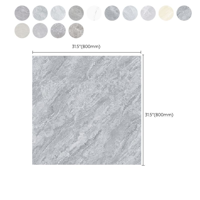 Square Matte Wall Tile Marble Gray Singular Tile for Floor Case Clearhalo 'Floor Tiles & Wall Tiles' 'floor_tiles_wall_tiles' 'Flooring 'Home Improvement' 'home_improvement' 'home_improvement_floor_tiles_wall_tiles' Walls and Ceiling' 1200x1200_1858ed94-8995-442e-a07b-767e2df13c1c
