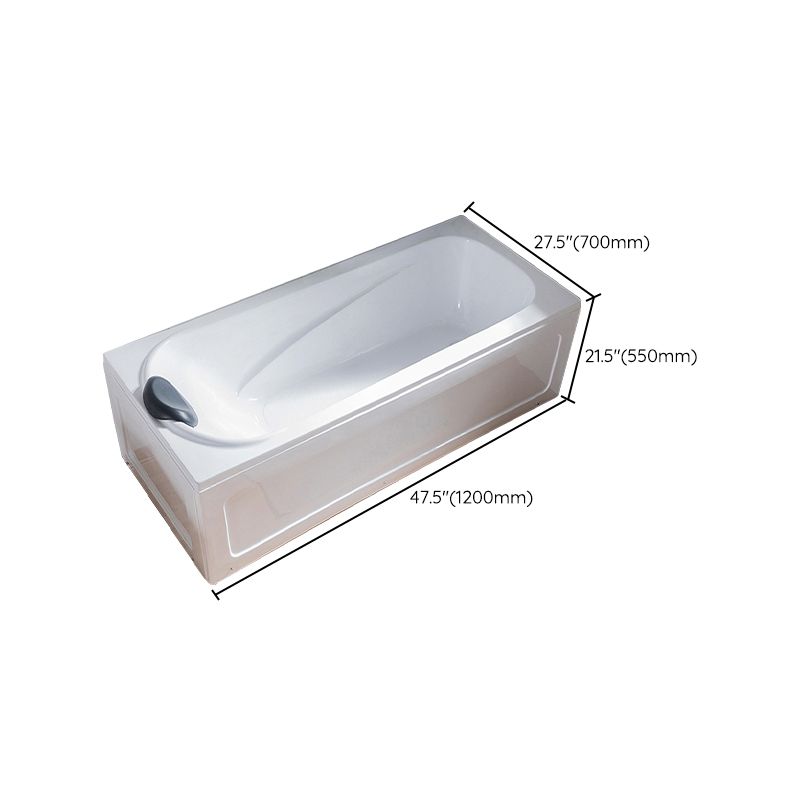 Back to Wall Rectangular Bath Freestanding Acrylic Soaking White Bathtub Clearhalo 'Bathroom Remodel & Bathroom Fixtures' 'Bathtubs' 'Home Improvement' 'home_improvement' 'home_improvement_bathtubs' 'Showers & Bathtubs' 1200x1200_18a98c66-cd75-4e22-a002-e6190b38e725