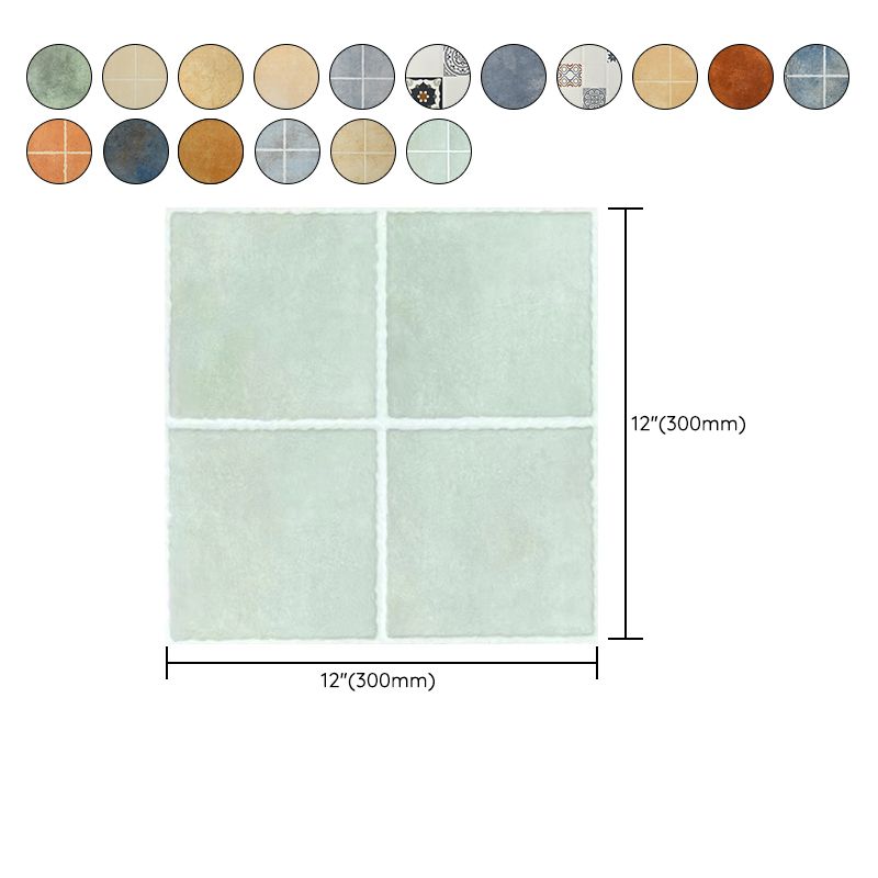 Square Ceramic Matte Straight Edge Singular Tile Vintage Bathroom Floor Clearhalo 'Floor Tiles & Wall Tiles' 'floor_tiles_wall_tiles' 'Flooring 'Home Improvement' 'home_improvement' 'home_improvement_floor_tiles_wall_tiles' Walls and Ceiling' 1200x1200_18b42c1a-026e-4c12-ba2d-befea38bab96