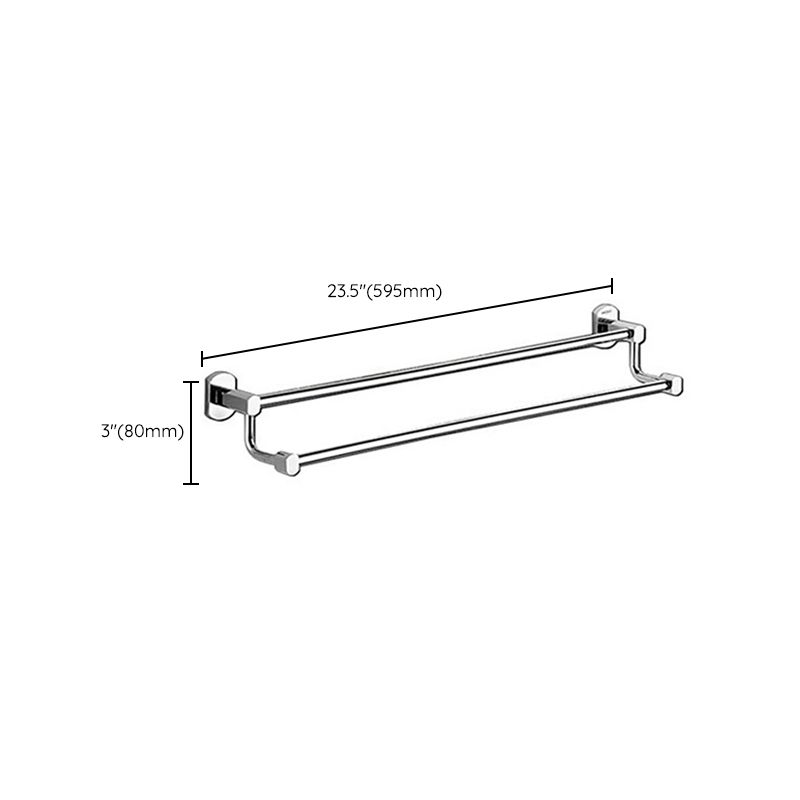 Polished Chrome Modern Bathroom Accessory Set Silver Towel Bar/Bath Shelf Clearhalo 'Bathroom Hardware Sets' 'Bathroom Hardware' 'Bathroom Remodel & Bathroom Fixtures' 'bathroom_hardware_sets' 'Home Improvement' 'home_improvement' 'home_improvement_bathroom_hardware_sets' 1200x1200_18cc4770-8e4f-4e29-a860-f1425c62a0a3