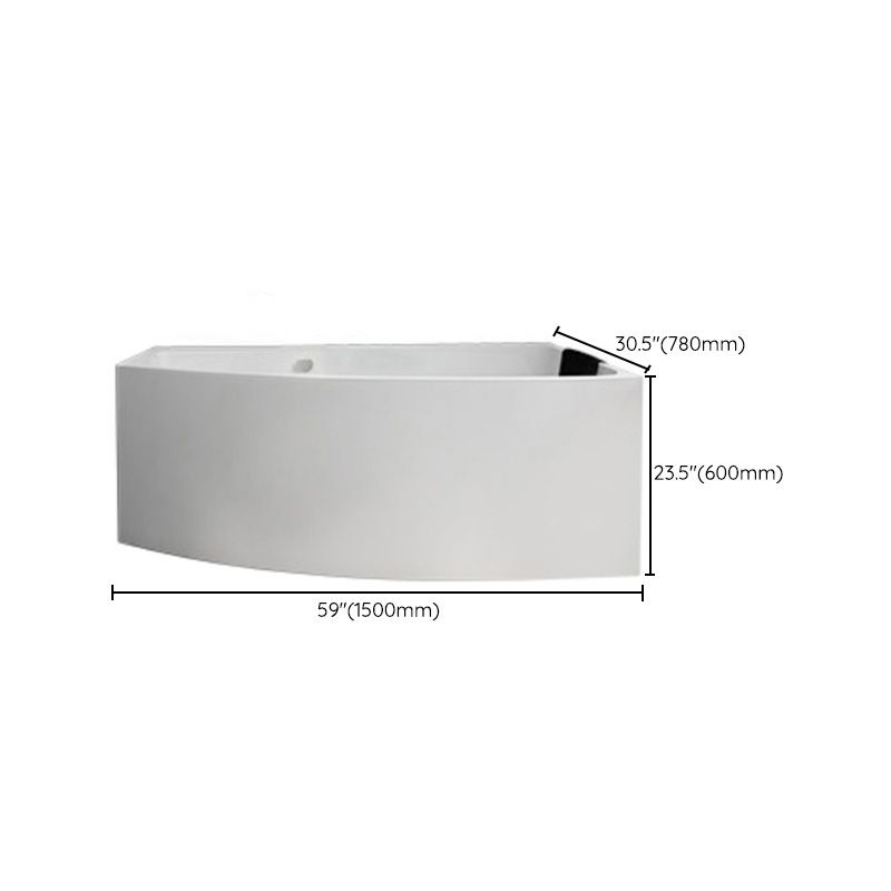 White Corner Bath Freestanding Acrylic Soaking Modern Bathtub Clearhalo 'Bathroom Remodel & Bathroom Fixtures' 'Bathtubs' 'Home Improvement' 'home_improvement' 'home_improvement_bathtubs' 'Showers & Bathtubs' 1200x1200_18cee882-681e-40b5-bd4b-4324523a4f53