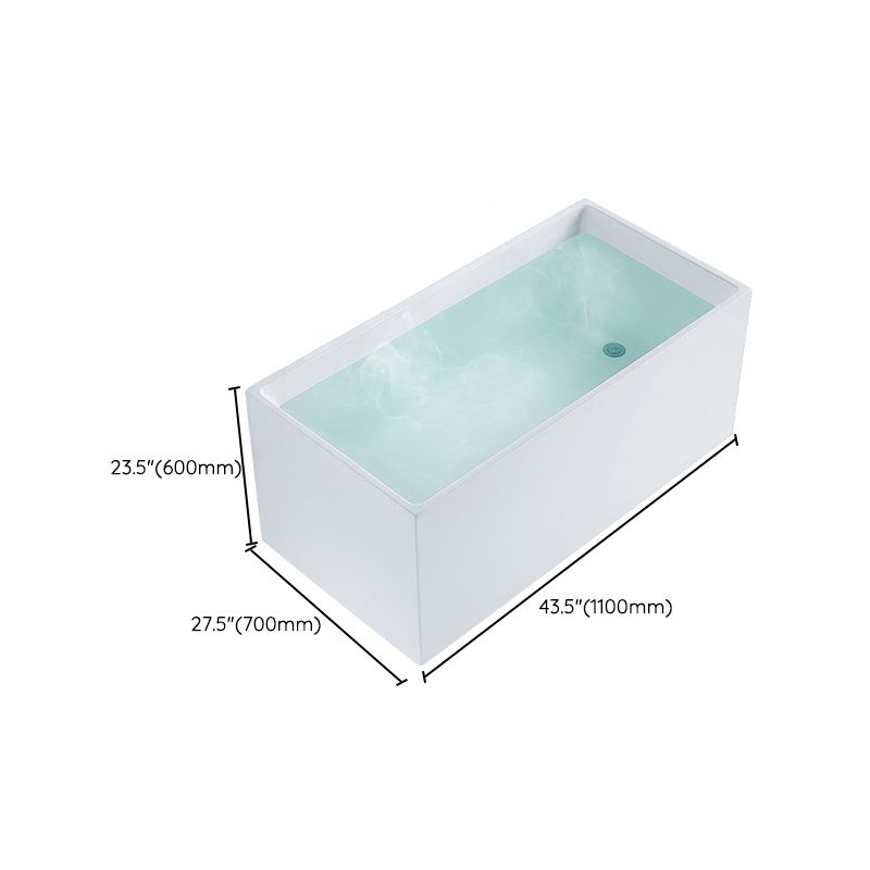 Antique Finish Soaking Bathtub Acrylic Rectangular Back to Wall Bath Tub Clearhalo 'Bathroom Remodel & Bathroom Fixtures' 'Bathtubs' 'Home Improvement' 'home_improvement' 'home_improvement_bathtubs' 'Showers & Bathtubs' 1200x1200_197641ee-232d-4987-aac9-4b0d73c157d9