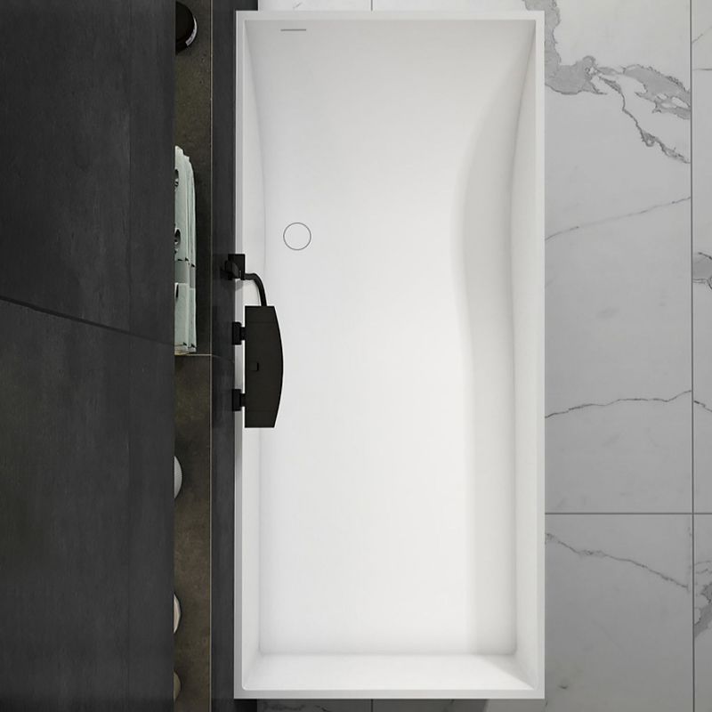 Stone Soaking Rectangular Bathtub Antique Finish Back to Wall Bath Tub Clearhalo 'Bathroom Remodel & Bathroom Fixtures' 'Bathtubs' 'Home Improvement' 'home_improvement' 'home_improvement_bathtubs' 'Showers & Bathtubs' 1200x1200_197e3c44-6b3d-4e35-8a2a-ce4df6f8a27b