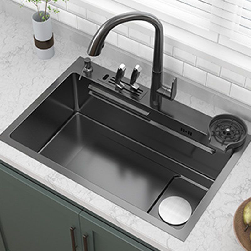 Contemporary Kitchen Sink Stainless Steel Kitchen Sink with Drain Assembly Clearhalo 'Home Improvement' 'home_improvement' 'home_improvement_kitchen_sinks' 'Kitchen Remodel & Kitchen Fixtures' 'Kitchen Sinks & Faucet Components' 'Kitchen Sinks' 'kitchen_sinks' 1200x1200_19c51586-a22a-4759-999a-cc89368110c7