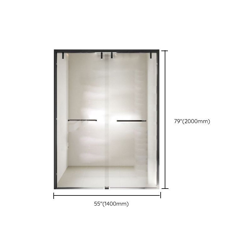 Double Sliding Shower Doors Transparent Tempered Shower Bath Door Clearhalo 'Bathroom Remodel & Bathroom Fixtures' 'Home Improvement' 'home_improvement' 'home_improvement_shower_tub_doors' 'Shower and Tub Doors' 'shower_tub_doors' 'Showers & Bathtubs' 1200x1200_19f0b56e-1cc9-45b0-8925-389576d9c310